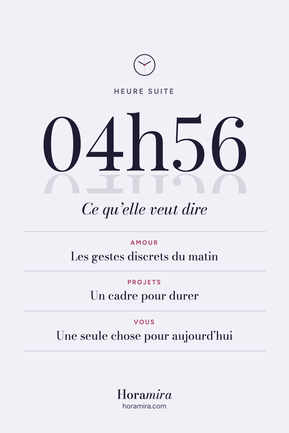 04h56 : signification de l’heure suite