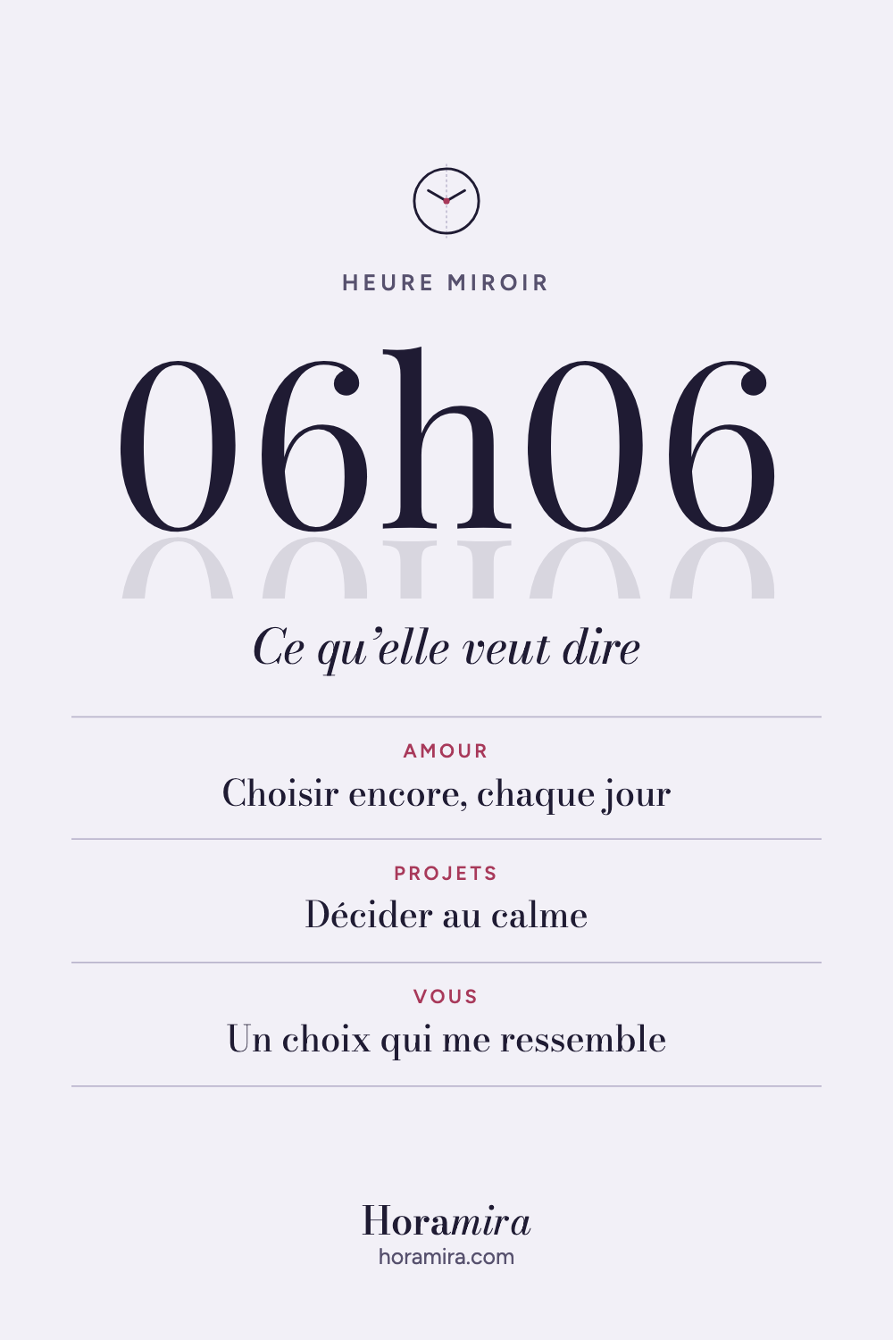 06h06 : signification de l’heure miroir