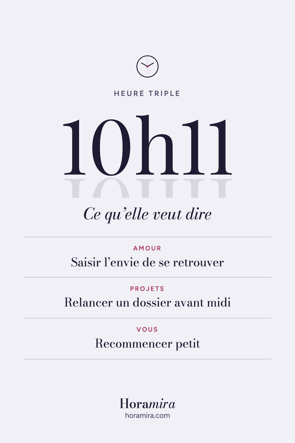 10h11 : signification de l’heure triple