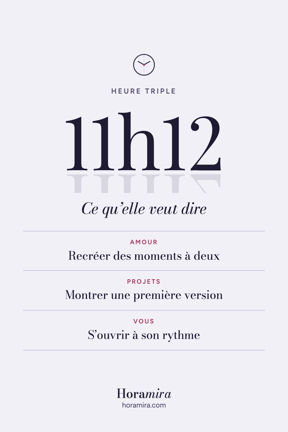 11h12 : signification de l’heure triple