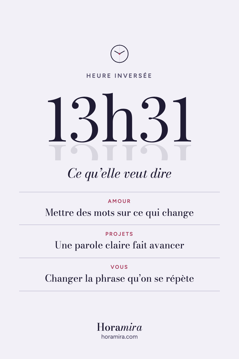 13h31 : signification de l’heure inversée