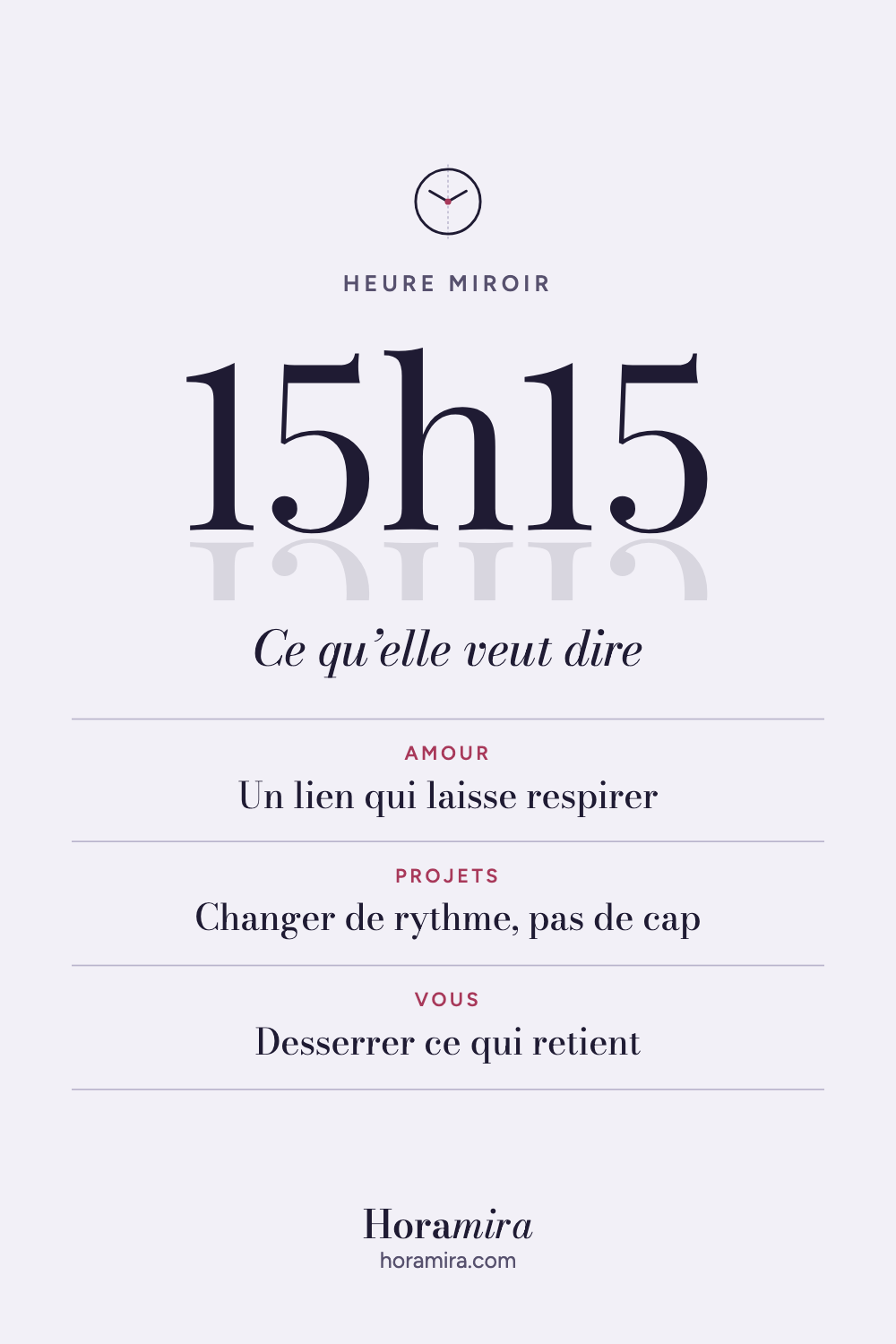 15h15 : signification de l’heure miroir