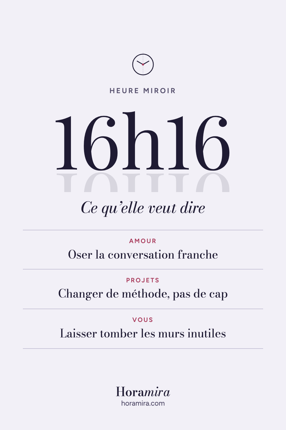 16h16 : signification de l’heure miroir