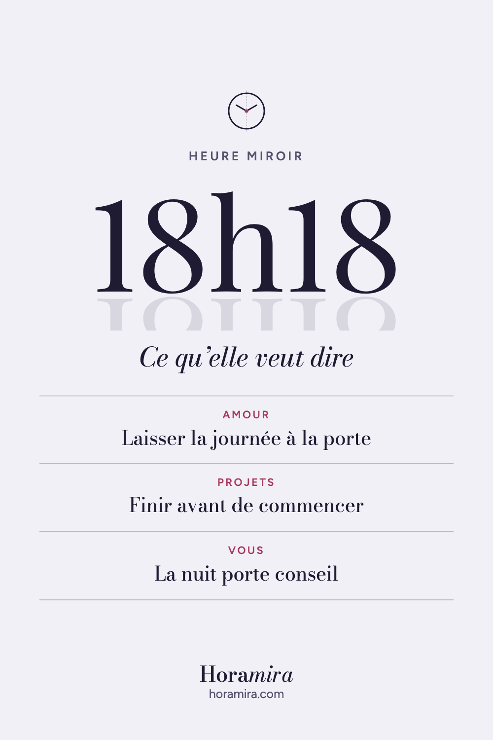 18h18 : signification de l’heure miroir