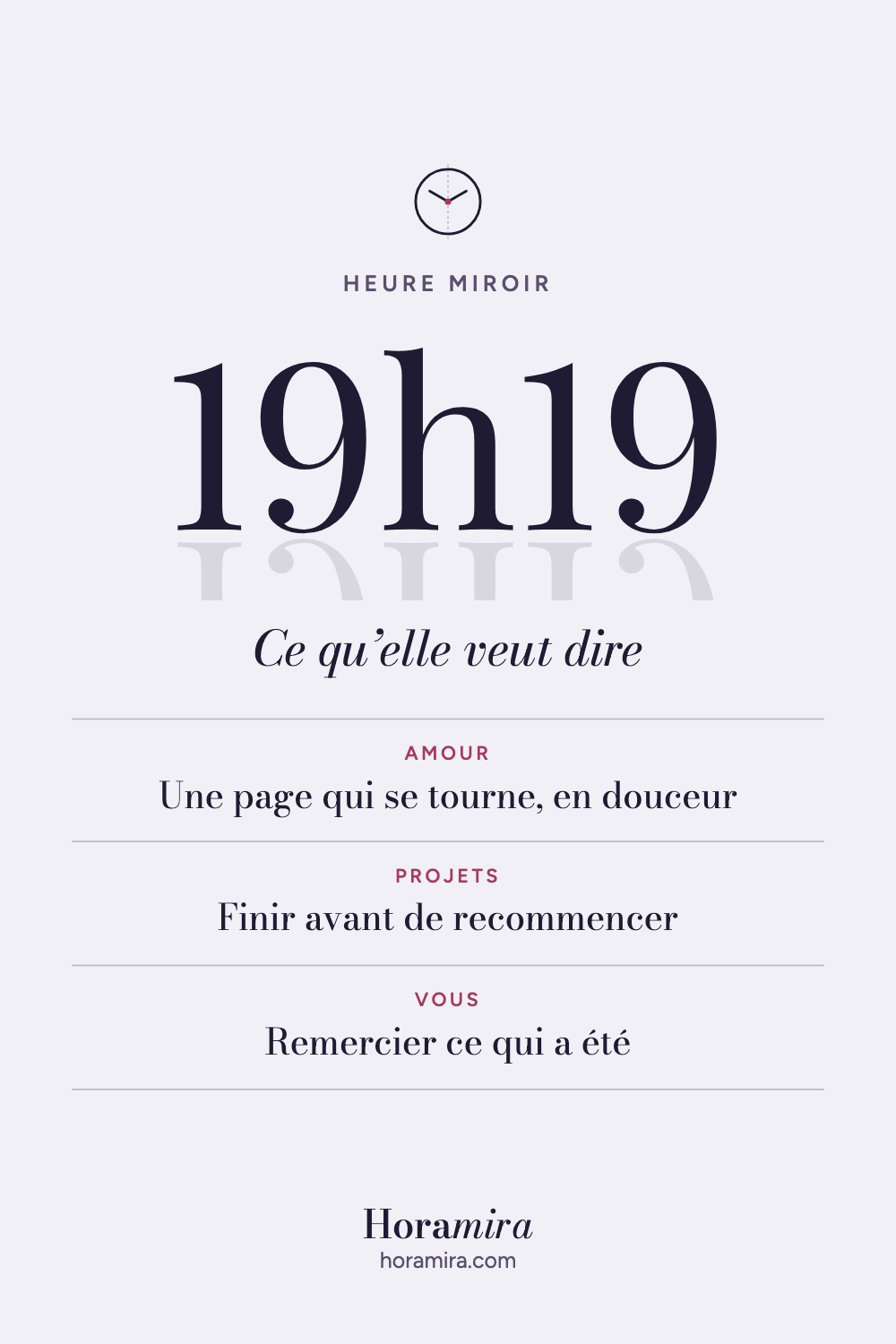 19h19 : signification de l’heure miroir