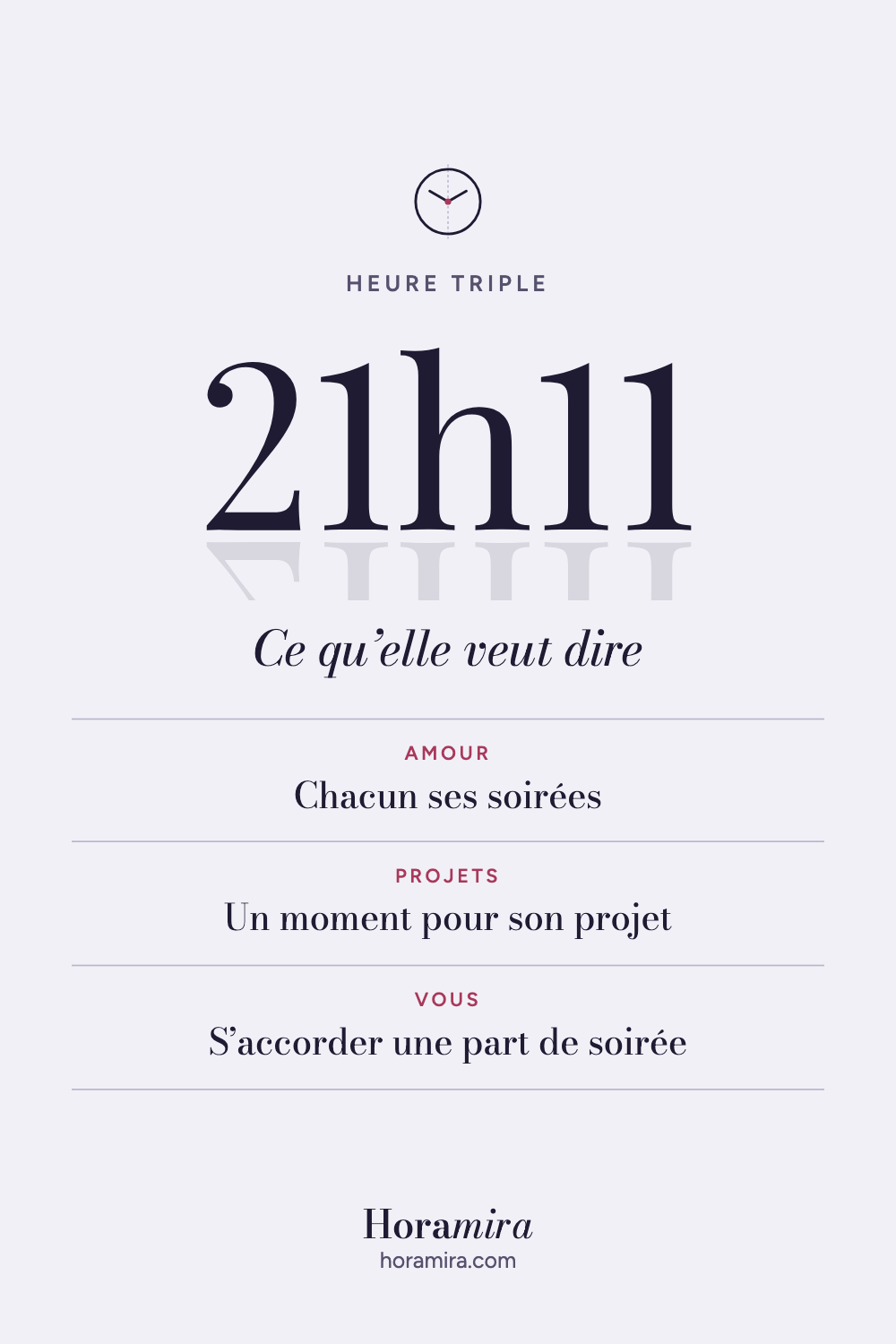 21h11 : signification de l’heure triple