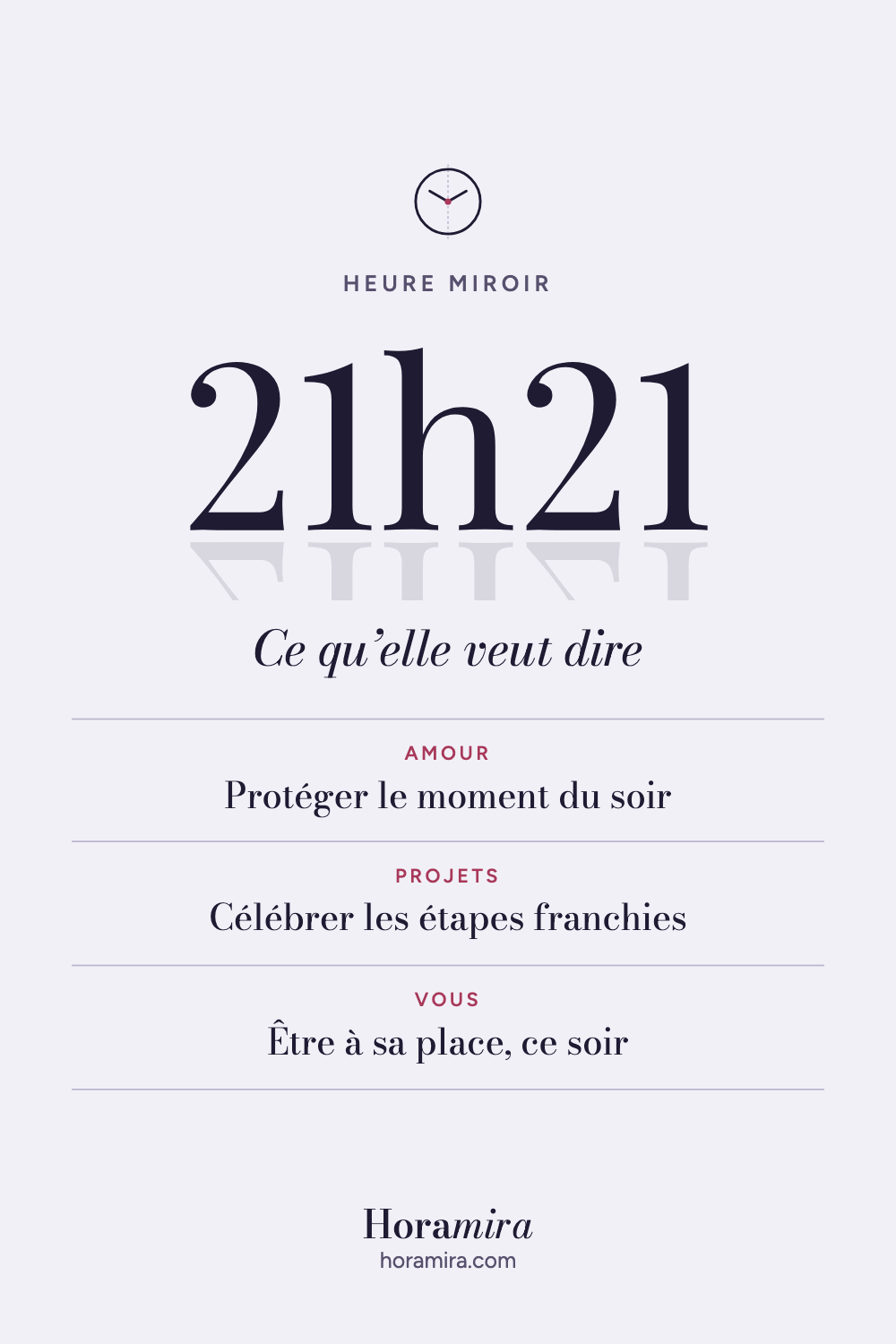 21h21 : signification de l’heure miroir