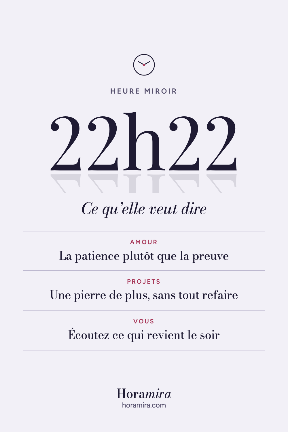 22h22 : signification de l’heure miroir