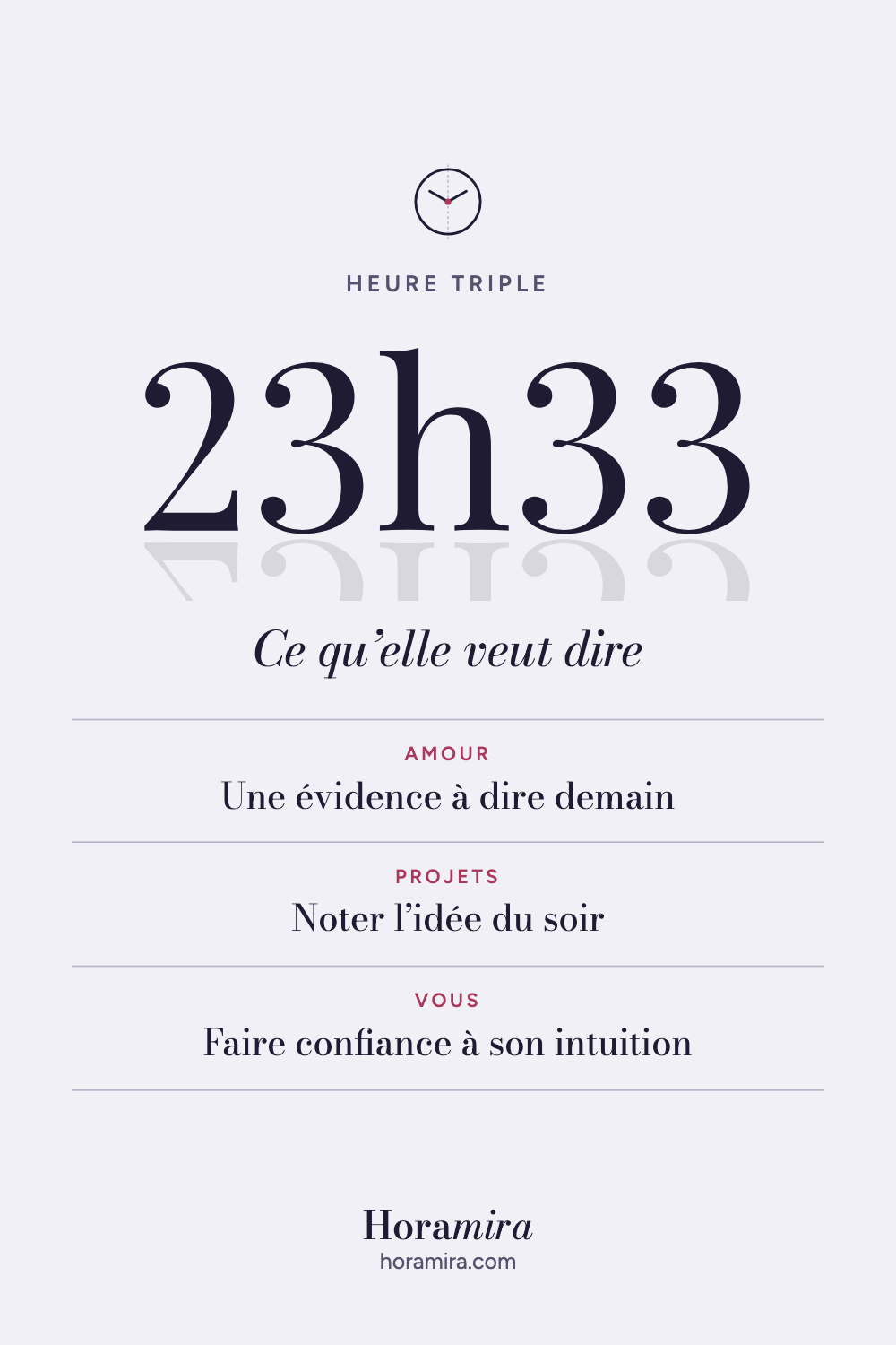 23h33 : signification de l’heure triple